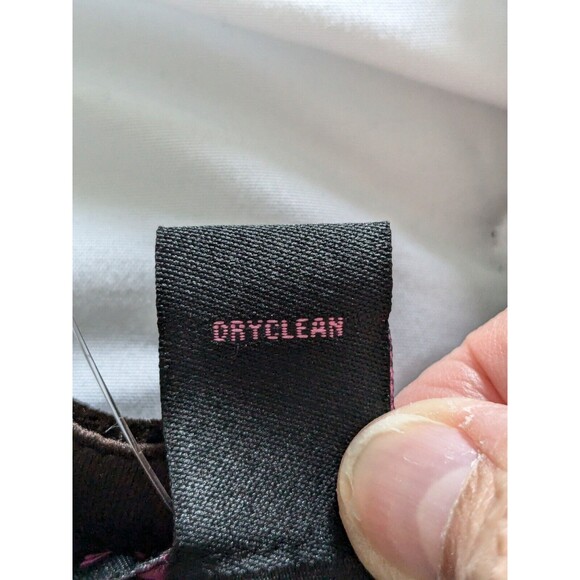 Signature Robbie Bee Dress Women's Sz 12 Chocolate Velvet Lattice Satin Cocktail - Picture 9 of 12